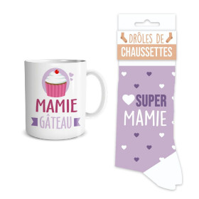 Coffret Mug et Chaussettes - Mamie