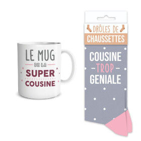 Coffret Mug et Chaussettes - Cousine
