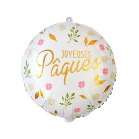 Ballon Métallique - "Joyeuses Pâques" diamètre 35 cm