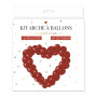 Kit d'arche en forme de Coeur - 40 ballons rouges