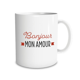 Mug "Bonjour Mon Amour" en céramique