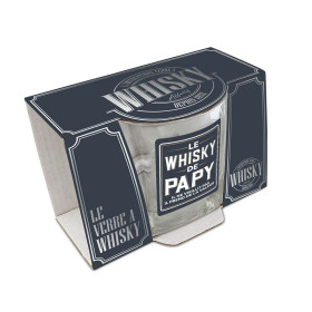 Verre à Whisky avec l'inscription "Le Whisky de Papy"