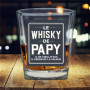 Verre à Whisky avec l'inscription "Le Whisky de Papy"