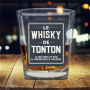 Verre à Whisky avec l'inscription "Le Whisky de Tonton"