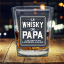 Verre à Whisky avec l'inscription "Le Whisky de Papa"
