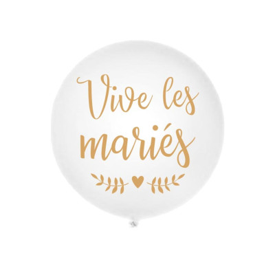 Ballon Rond Géant - Vive les Mariés