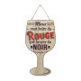 Plaque Verre de Vin en Bois - Rouge
