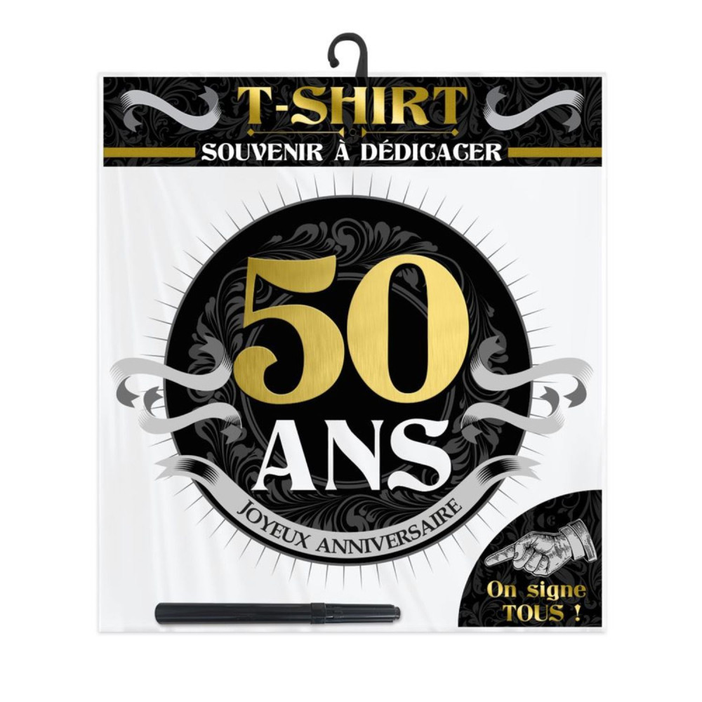 Tee shirt anniversaire 50 ans pour femme