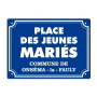 Plaque Metal 15 x 21 cm - Place des Jeunes Mariés