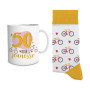Coffret Cadeau Mug et Chaussettes - 50 Ans taille 36/42