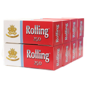 Tubes à cigarettes | Lot de 8 boîtes de 250 tubes Rolling