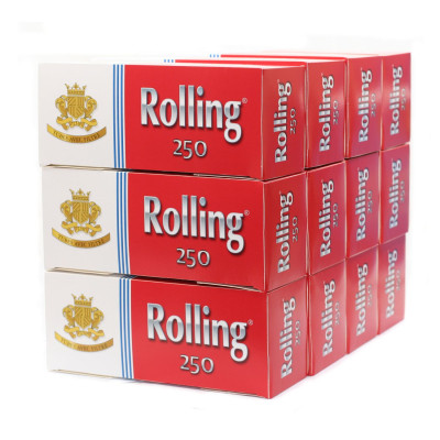 Tubes à cigarettes  Lot de 12 boîtes de 250 tubes Rolling
