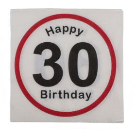Déco Anniversaire 40 Ans | Lot de 20 serviettes Happy Birthday 50
