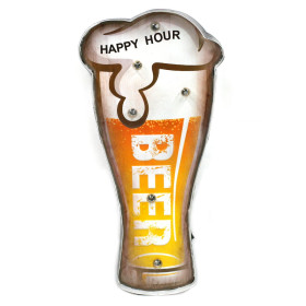 Plaque Lumineuse - Happy Hour Beer
