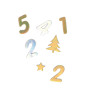 Kit déco de Noël | Sachet de 50 Stickers Chiffres Brillants