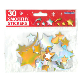 Kit déco de Noël | Sachet de 30 Stickers Étoiles