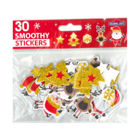 Kit déco de Noël | Sachet de 30 Stickers Pères Noël et ses Rennes