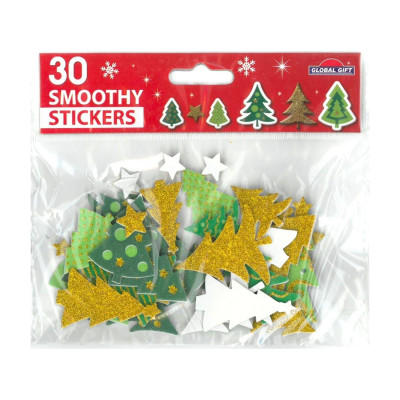 Kit déco de Noël | Sachet de 30 Stickers Sapins de Noël