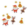 Kit déco de Noël | Sachet de 30 Stickers Pères Noël et ses Rennes