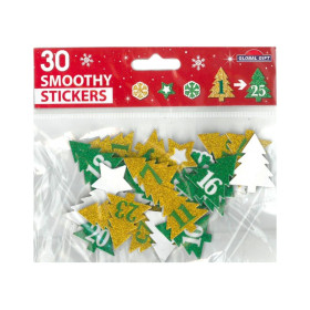 Kit déco de Noël | Sachet de 30 Stickers Chiffres sur Sapins