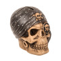 Tirelire Déco | crâne de pirate en polyrésine