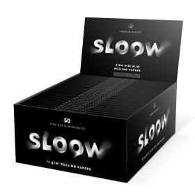 Feuilles à rouler slim | Boîte de 50 carnets de 32 feuilles longues Sloow