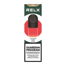 Puffs Rechargeables | Relx 2 Pods Rubis Précieux - Framboise 0 mg