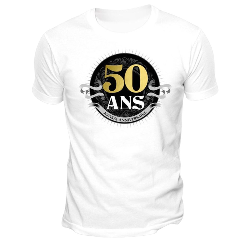 Cadeau Anniversaire  T-Shirt à signer spécial 50 Ans