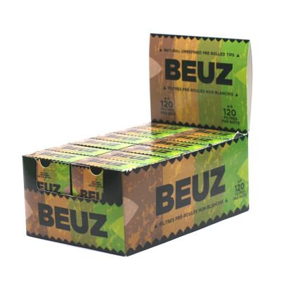 Filtres | Display de 12 Boîtes de 120 Filtres Cartons pré-roulés Beuz Brown