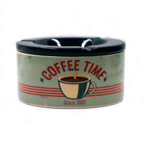 Articles fumeurs | Cendrier rond "Coffee Time"