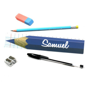 Samuel (modèle Crayon) - Règle personnalisée et souple 20 cm modèle Crayon