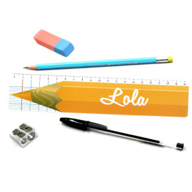 Lola - Règle personnalisée et souple 20 cm coloris Orange