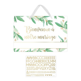 Déco de Mariage | Pancarte Bienvenue personnalisable 75 x 50 cm
