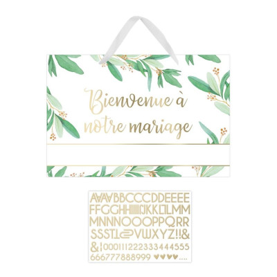 Déco de Mariage | Pancarte Bienvenue personnalisable 75 x 50 cm